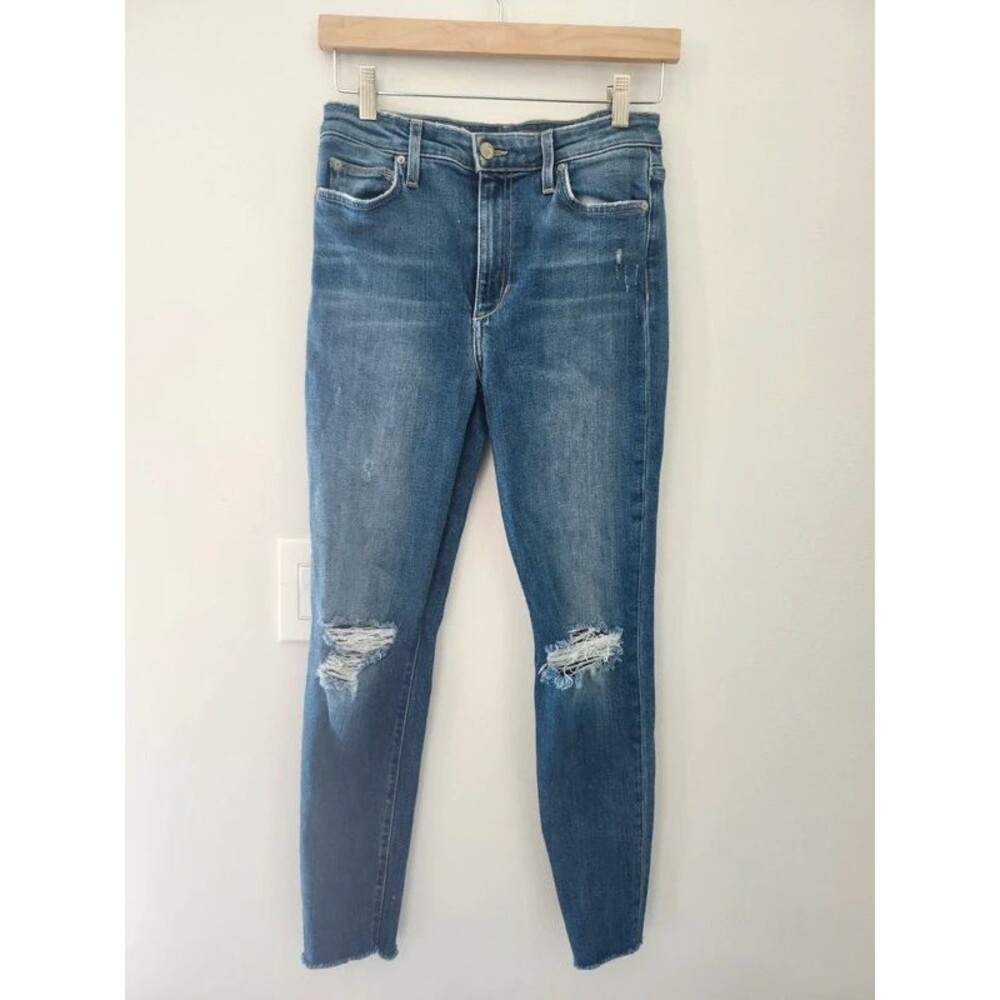 Joe's Jeans The Icon Skinny Jeans Womens 27 Made in USA Distressed Medium Wash